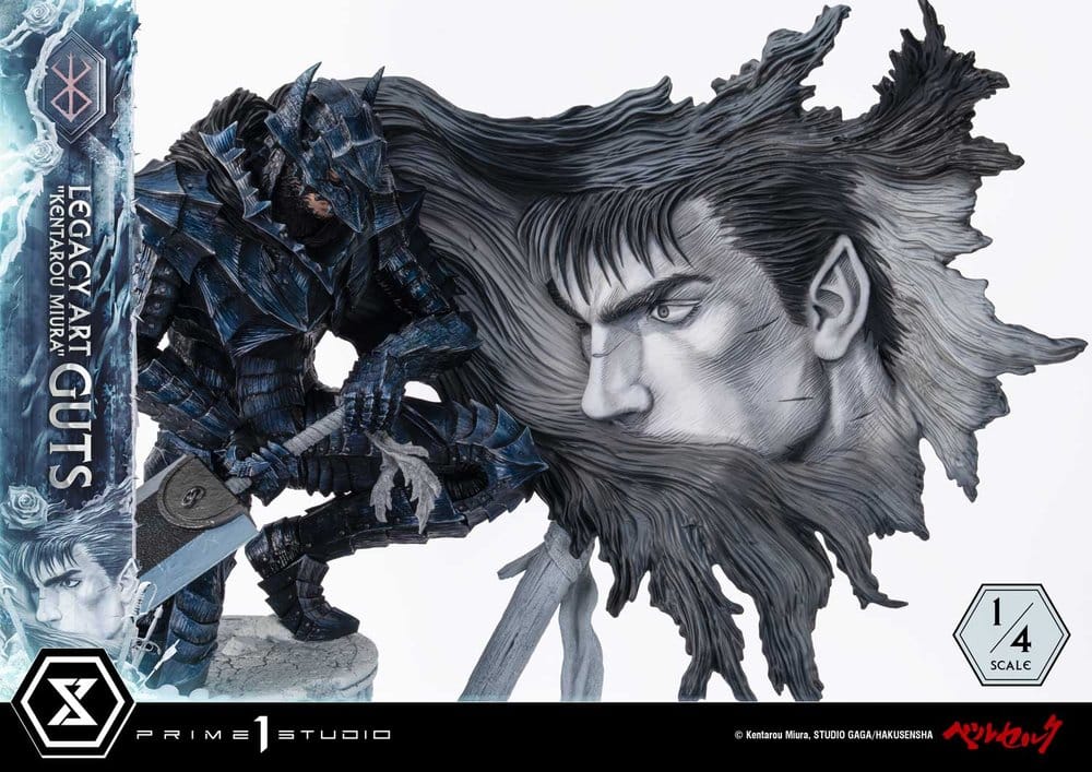 Berserk Legacy Art "Kentarou Miura" Estátua 1/4 Guts 74 cm
