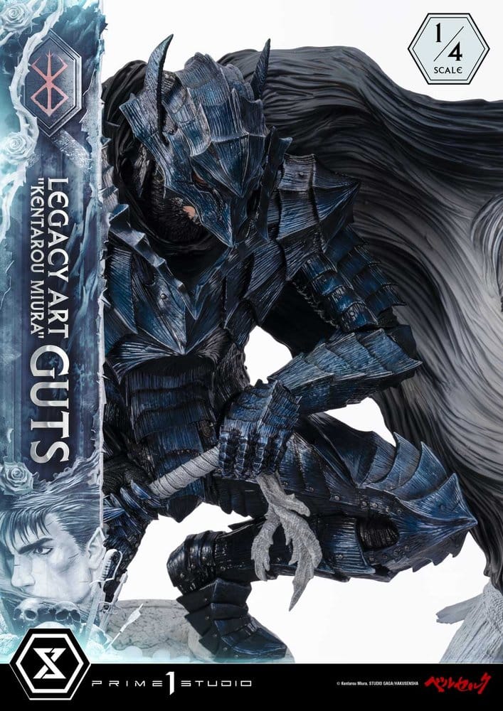 Berserk Legacy Art "Kentarou Miura" Estátua 1/4 Guts 74 cm