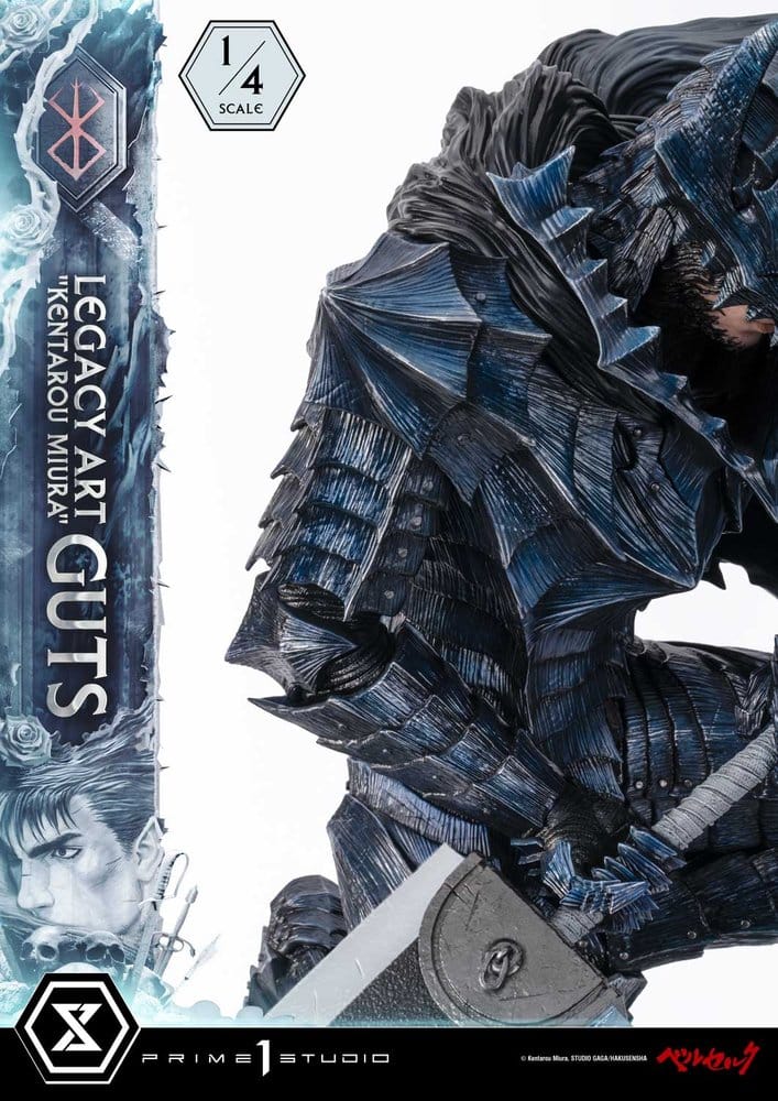 Berserk Legacy Art "Kentarou Miura" Estátua 1/4 Guts 74 cm