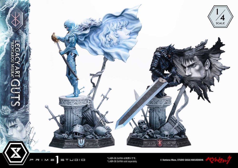 Berserk Legacy Art "Kentarou Miura" Estátua 1/4 Guts 74 cm