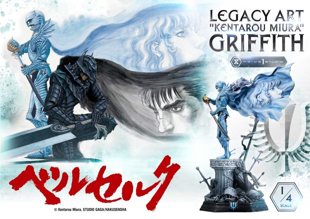 Berserk Legacy Art "Kentarou Miura" Estátua 1/4 Griffith 93 cm