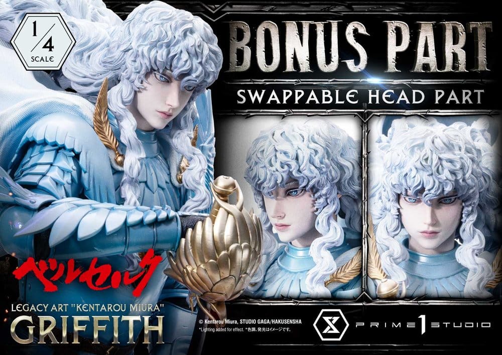 Berserk Legacy Art "Kentarou Miura" Figura 1/4 Griffith Bonus Version 93 cm
