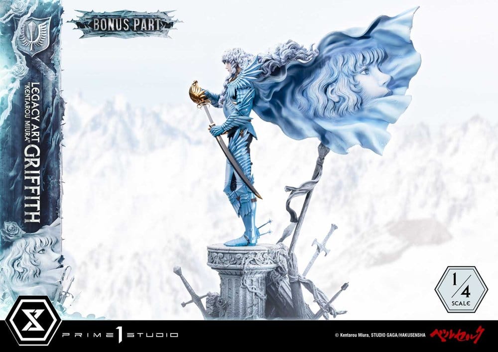 Berserk Legacy Art "Kentarou Miura" Figura 1/4 Griffith Bonus Version 93 cm