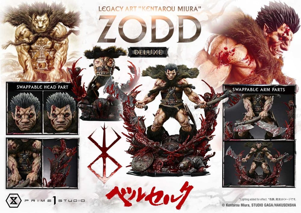 Berserk Legacy Art "Kentarou Miura" Estatua 1/4 Zodd Deluxe Version 88 cm