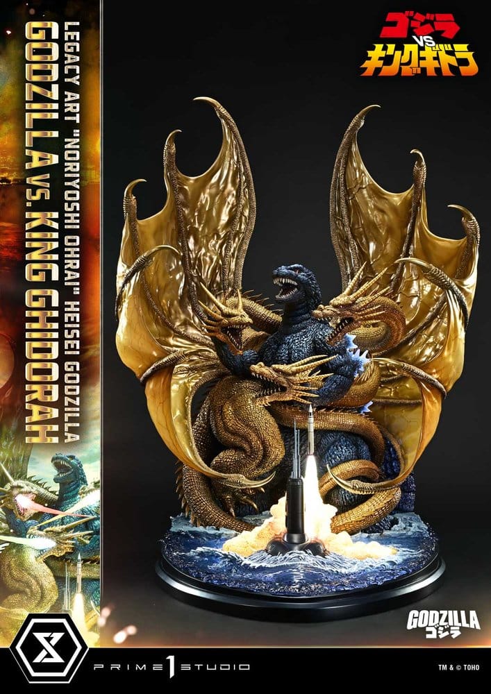 Godzilla Legacy Art "Noriyoshi Ohrai" Estatua Heisei Godzilla Godzilla vs. King Ghidorah 82 cm Frikytopia