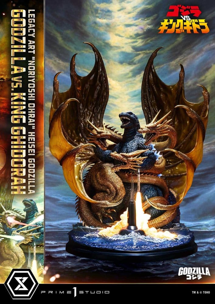 Godzilla Legacy Art "Noriyoshi Ohrai" Estatua Heisei Godzilla Godzilla vs. King Ghidorah 82 cm