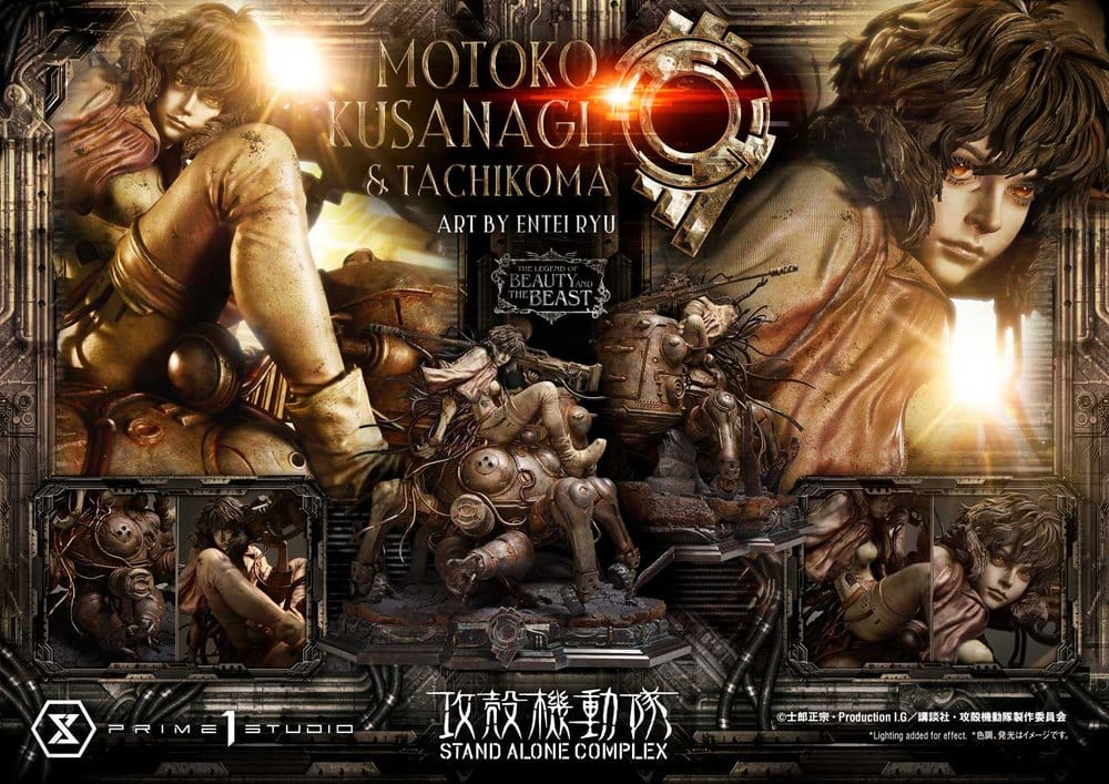Ghost in the Shell Stand Alone Complex The Legend of Beauty and the Beast Estatua 1/4 Motoko Kusanagi & Tachikoma Art by Entei Ryu 53 cm