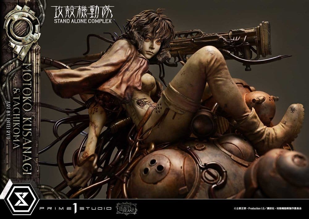 Ghost in the Shell Stand Alone Complex The Legend of Beauty and the Beast Estatua 1/4 Motoko Kusanagi & Tachikoma Art by Entei Ryu Bonus Version 53 cm