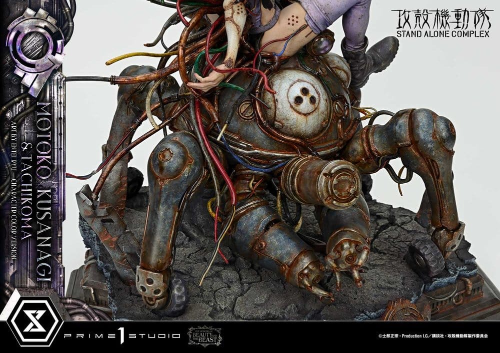 Ghost in the Shell Stand Alone Complex The Legend of Beauty and the Beast Estatua 1/4 Motoko Kusanagi & Tachikoma Character color Art by Entei Ryu 53 cm