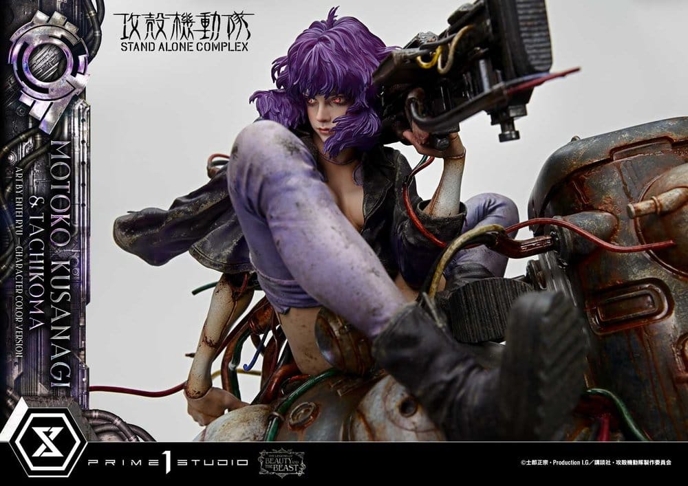 Ghost in the Shell Stand Alone Complex The Legend of Beauty and the Beast Estatua 1/4 Motoko Kusanagi & Tachikoma Character color Art by Entei Ryu 53 cm