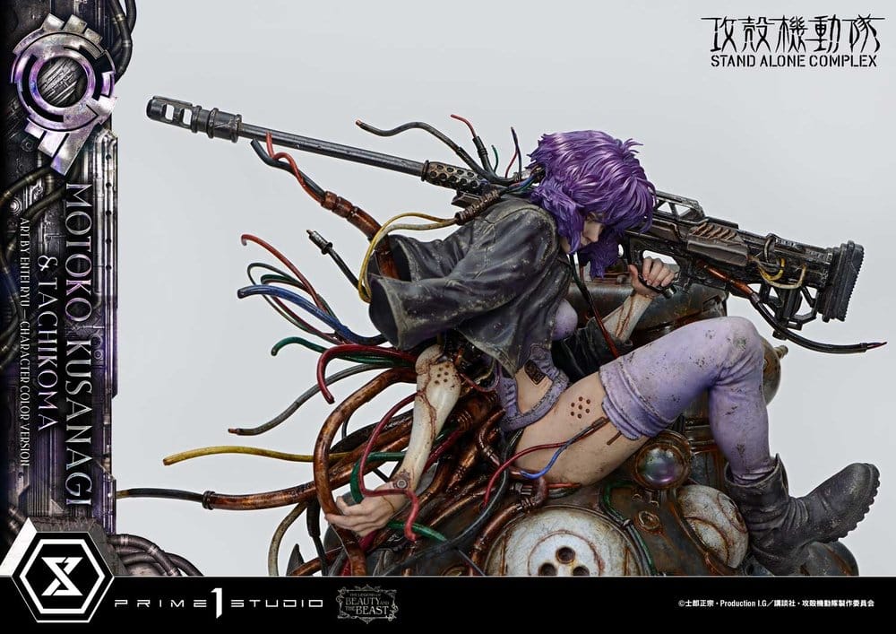 Ghost in the Shell Stand Alone Complex The Legend of Beauty and the Beast Estatua 1/4 Motoko Kusanagi & Tachikoma Character color Art by Entei Ryu Bonus Version 53 cm
