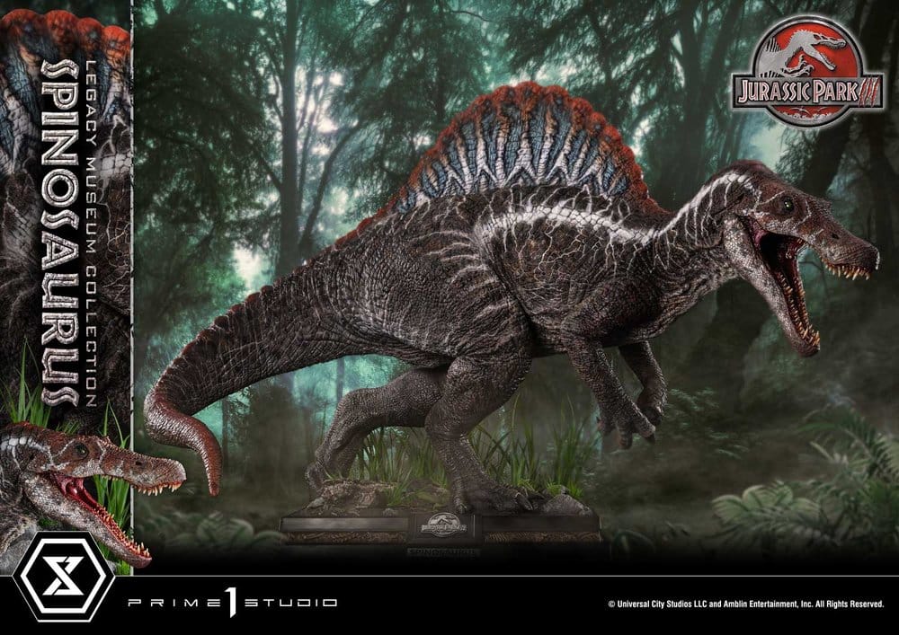 Estatua Jurassic Park Legacy Museum Collection 1/6 Spinosaurus Edição Bonus 134 cm