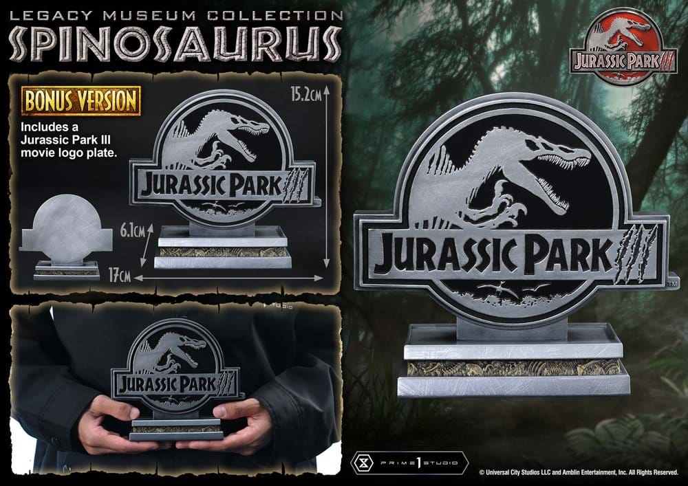 Estatua Jurassic Park Legacy Museum Collection 1/6 Spinosaurus Edição Bonus 134 cm