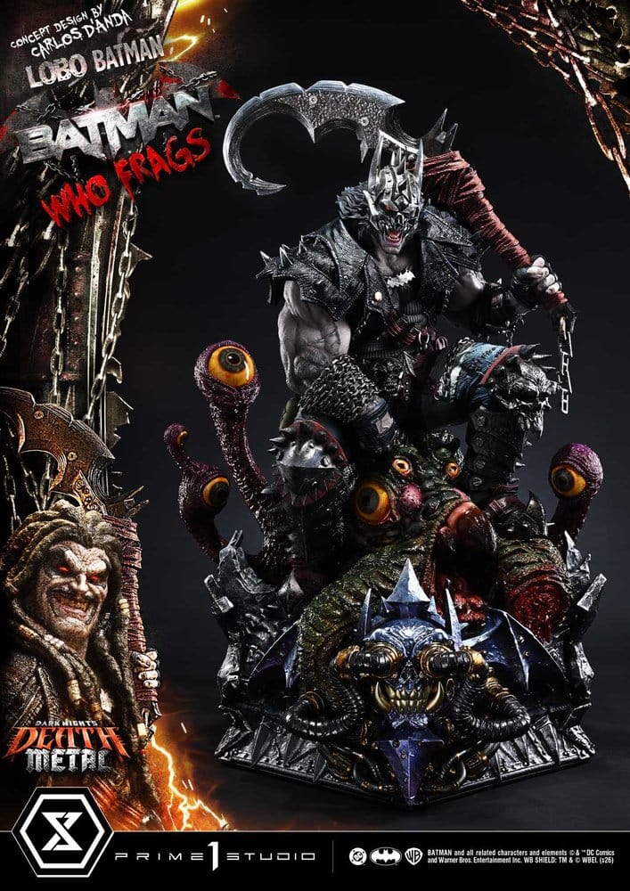 Dark Nights: Death Metal Museum Masterline Estatua 1/3 Lobo Batman: Batman Who Frags Deluxe Version 81 cm