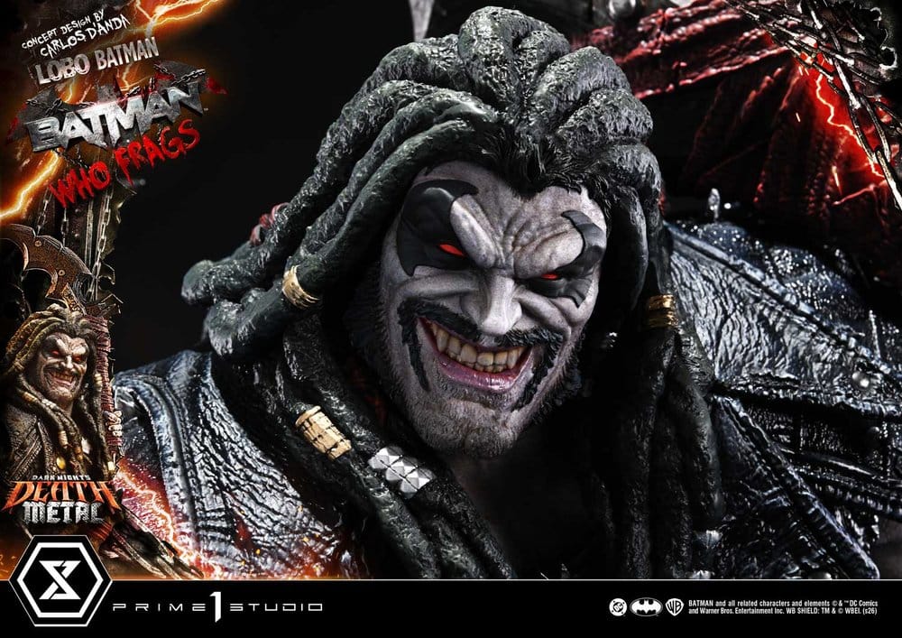 Dark Nights: Death Metal Museum Masterline Estatua 1/3 Lobo Batman: Batman Who Frags Deluxe Version 81 cm