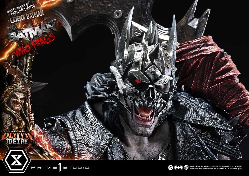 Dark Nights: Death Metal Museum Masterline Estatua 1/3 Lobo Batman: Batman Who Frags Deluxe Version 81 cm