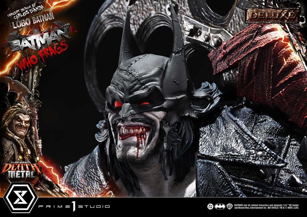Dark Nights: Death Metal Museum Masterline Estatua 1/3 Lobo Batman: Batman Who Frags Deluxe Version 81 cm