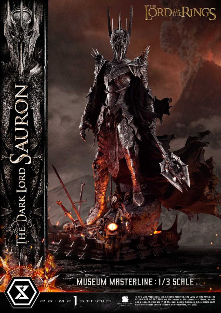 El Señor de los Anillos Estatua Museum Masterline Series 1/3 The Dark Lord Sauron Bonus Version 117 cm
