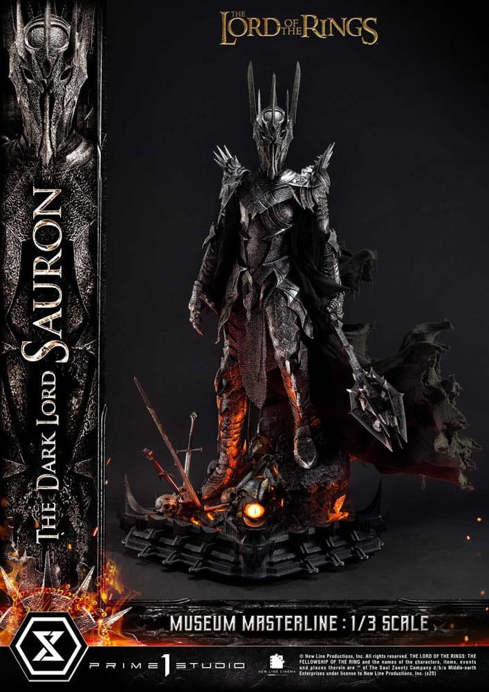 El Señor de los Anillos Estatua Museum Masterline Series 1/3 The Dark Lord Sauron Bonus Version 117 cm