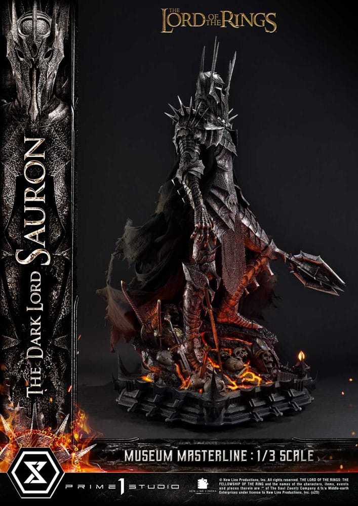 El Señor de los Anillos Estatua Museum Masterline Series 1/3 The Dark Lord Sauron Bonus Version 117 cm