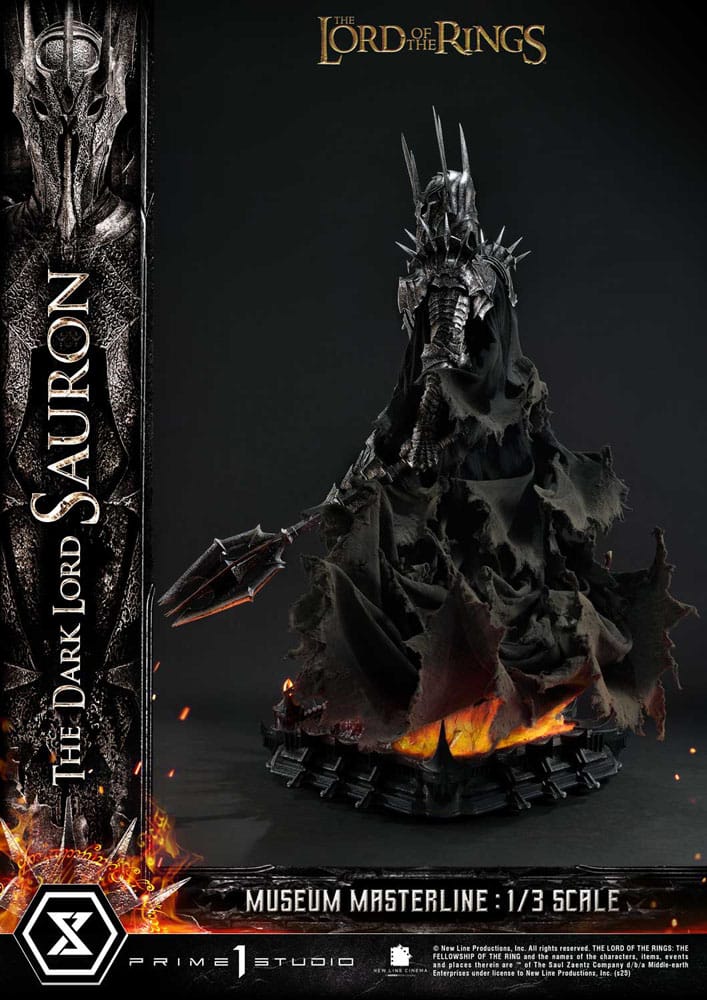 El Señor de los Anillos Estatua Museum Masterline Series 1/3 The Dark Lord Sauron Bonus Version 117 cm