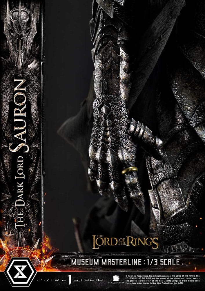El Señor de los Anillos Estatua Museum Masterline Series 1/3 The Dark Lord Sauron Bonus Version 117 cm