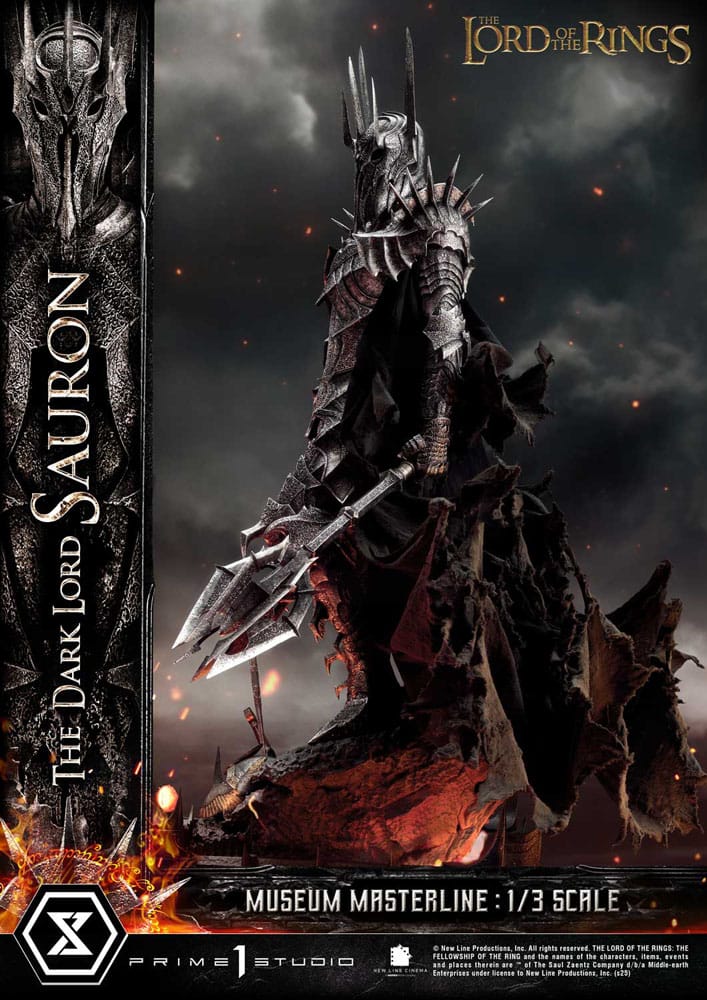 El Señor de los Anillos Estatua Museum Masterline Series 1/3 The Dark Lord Sauron Bonus Version 117 cm