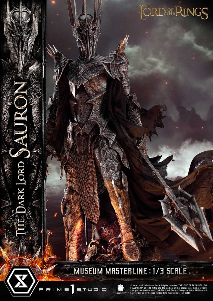 El Señor de los Anillos Estatua Museum Masterline Series 1/3 The Dark Lord Sauron Bonus Version 117 cm