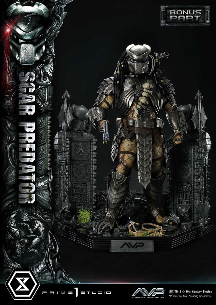 Alien vs. Predador Estátua Museum Masterline Series 1/3 Scar Predator Versão Deluxe Bónus 93 cm Frikytopia
