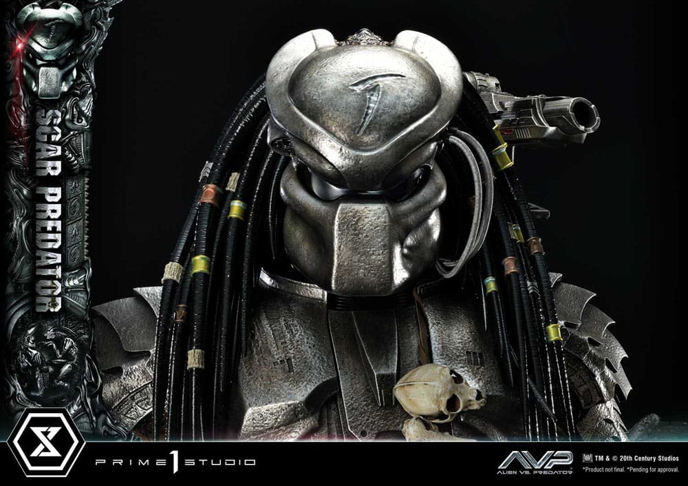 Alien vs. Predador Estátua Museum Masterline Series 1/3 Scar Predator Versão Deluxe Bónus 93 cm