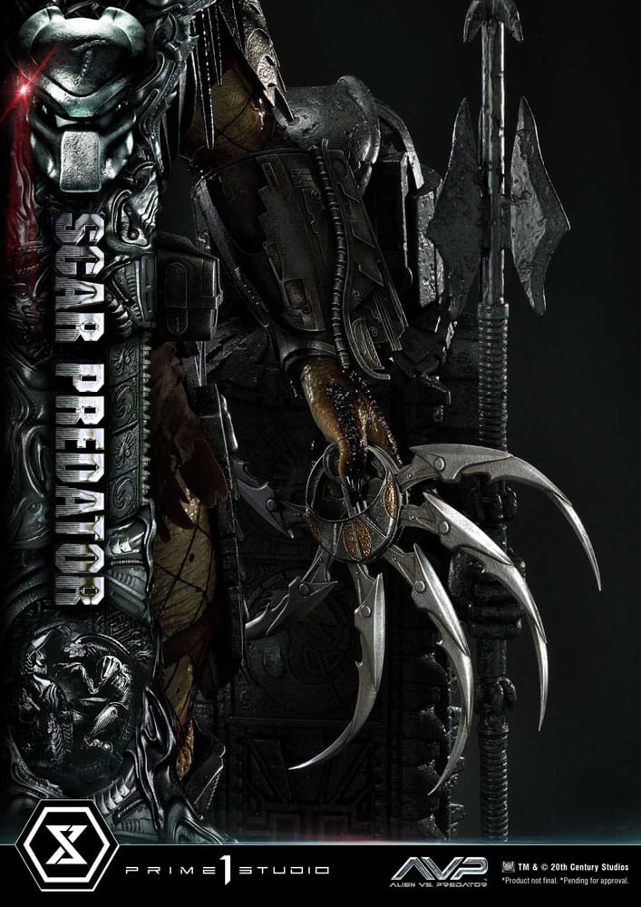 Alien vs. Predador Estátua Museum Masterline Series 1/3 Scar Predator Versão Deluxe Bónus 93 cm
