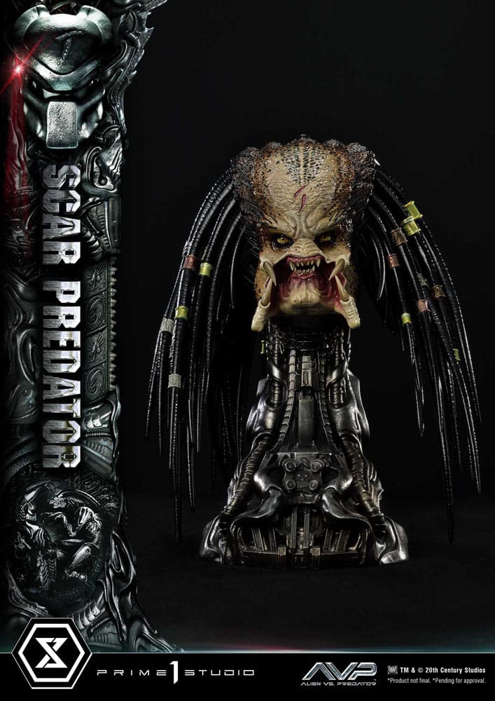 Alien vs. Predador Estátua Museum Masterline Series 1/3 Scar Predator Versão Deluxe Bónus 93 cm