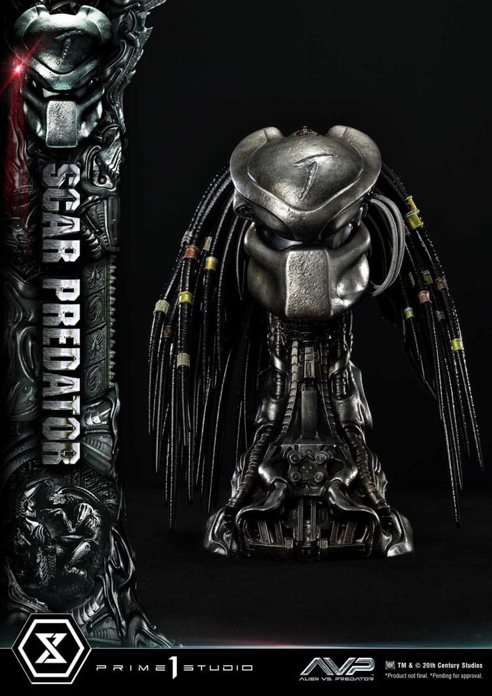 Alien vs. Predador Estátua Museum Masterline Series 1/3 Scar Predator Versão Deluxe Bónus 93 cm