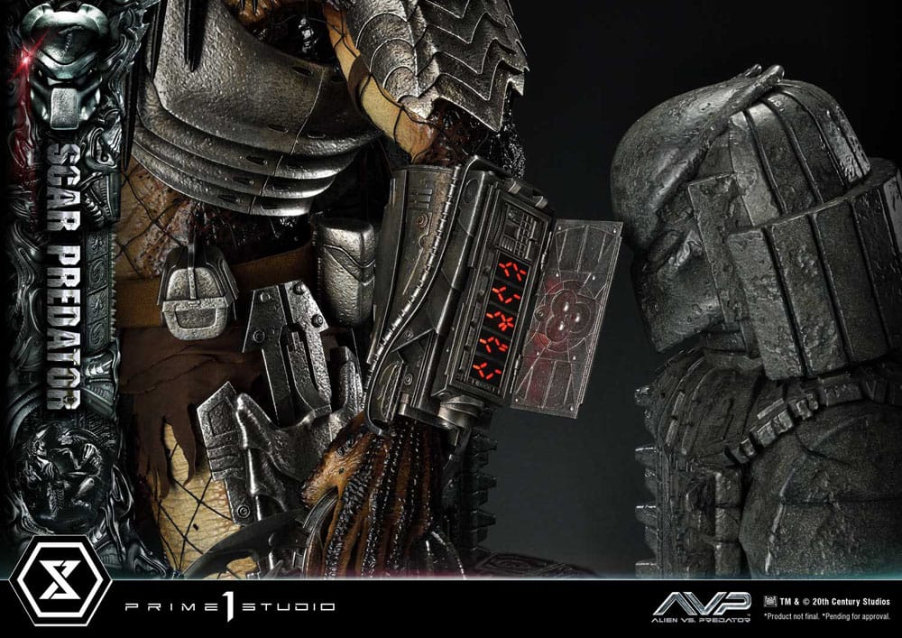 Alien vs. Predador Estátua Museum Masterline Series 1/3 Scar Predator Versão Deluxe Bónus 93 cm