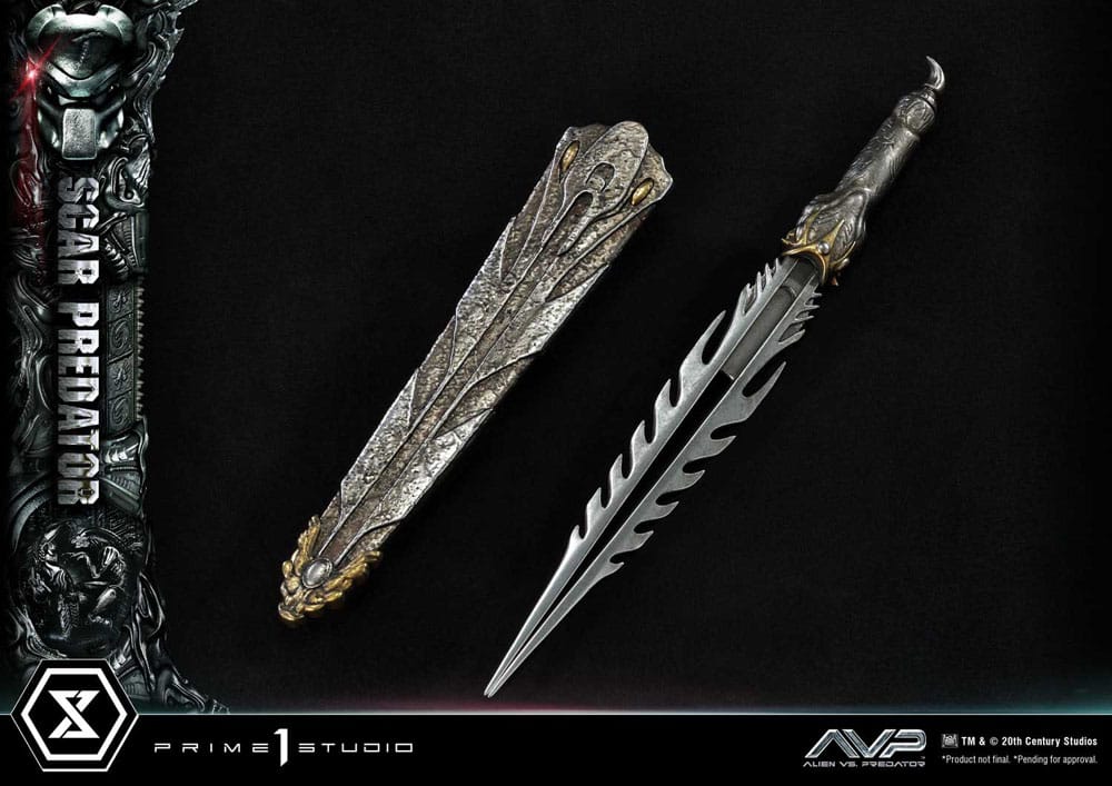 Alien vs. Predador Estátua Museum Masterline Series 1/3 Scar Predator Versão Deluxe Bónus 93 cm