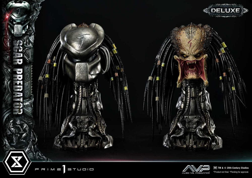 Alien vs. Predador Estátua Museum Masterline Series 1/3 Scar Predator Versão Deluxe Bónus 93 cm