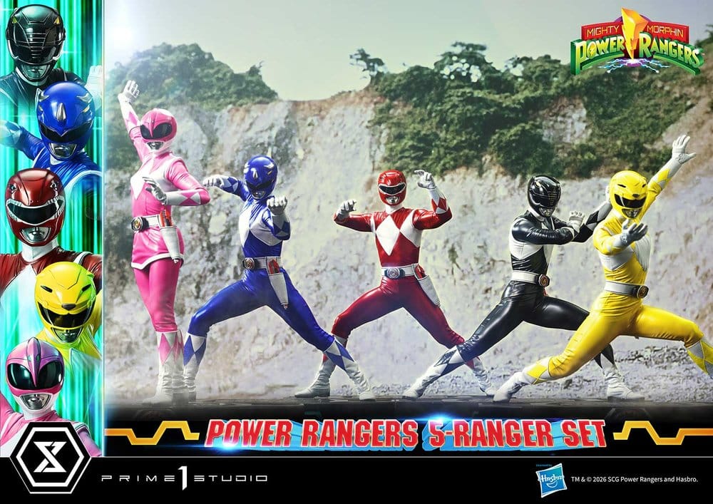 Mighty Morphin Power Rangers Premium Masterline Set de 5 Estatuas 1/4 57 cm