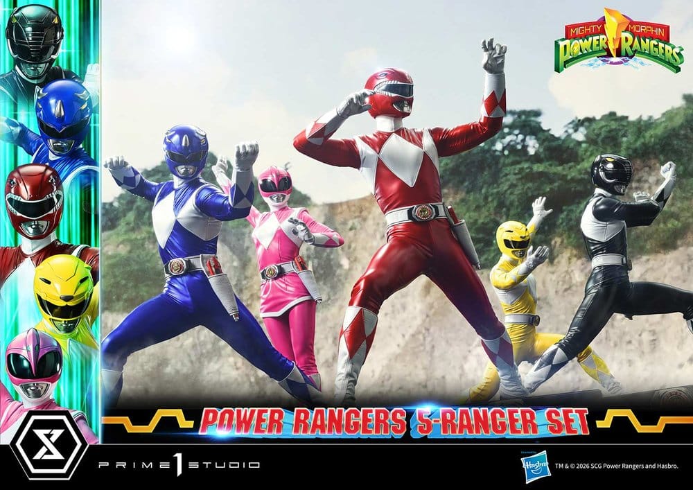 Mighty Morphin Power Rangers Premium Masterline Set de 5 Estatuas 1/4 57 cm