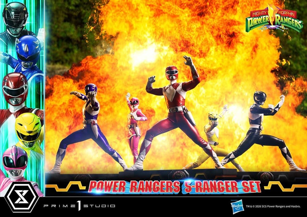 Mighty Morphin Power Rangers Premium Masterline Set de 5 Estatuas 1/4 57 cm