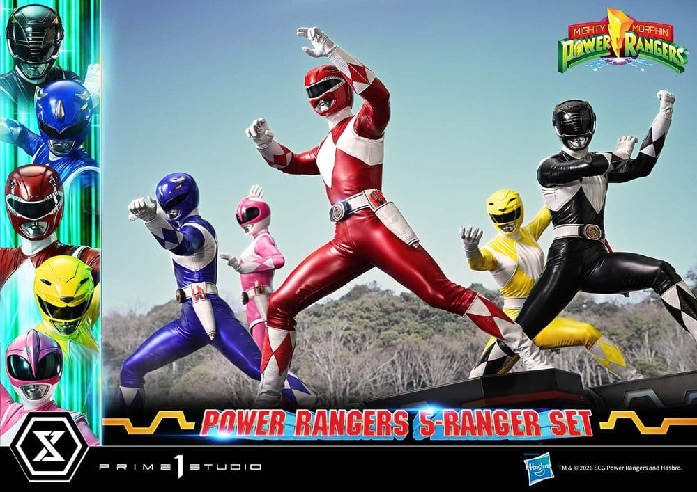 Mighty Morphin Power Rangers Premium Masterline Set de 5 Estatuas 1/4 57 cm