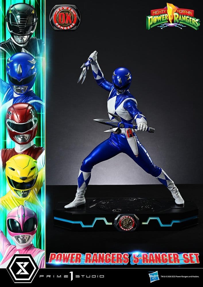 Mighty Morphin Power Rangers Premium Masterline Set de 5 Estatuas 1/4 Deluxe Version 62 cm