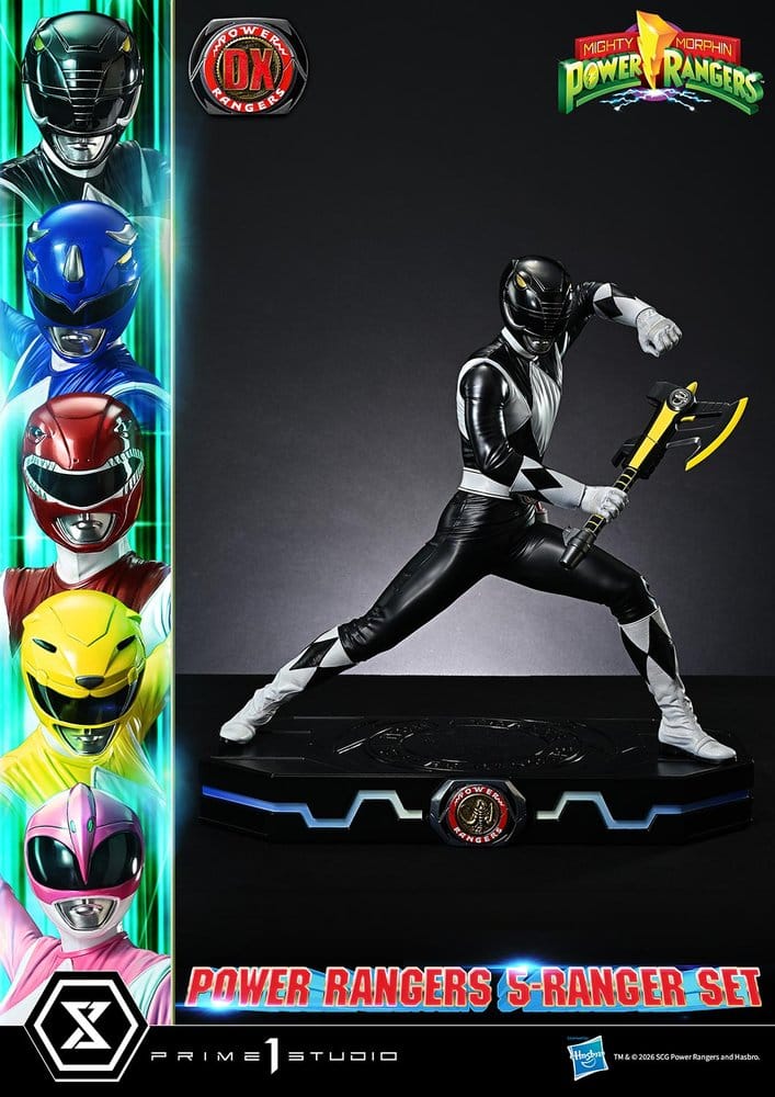 Mighty Morphin Power Rangers Premium Masterline Set de 5 Estatuas 1/4 Deluxe Version 62 cm