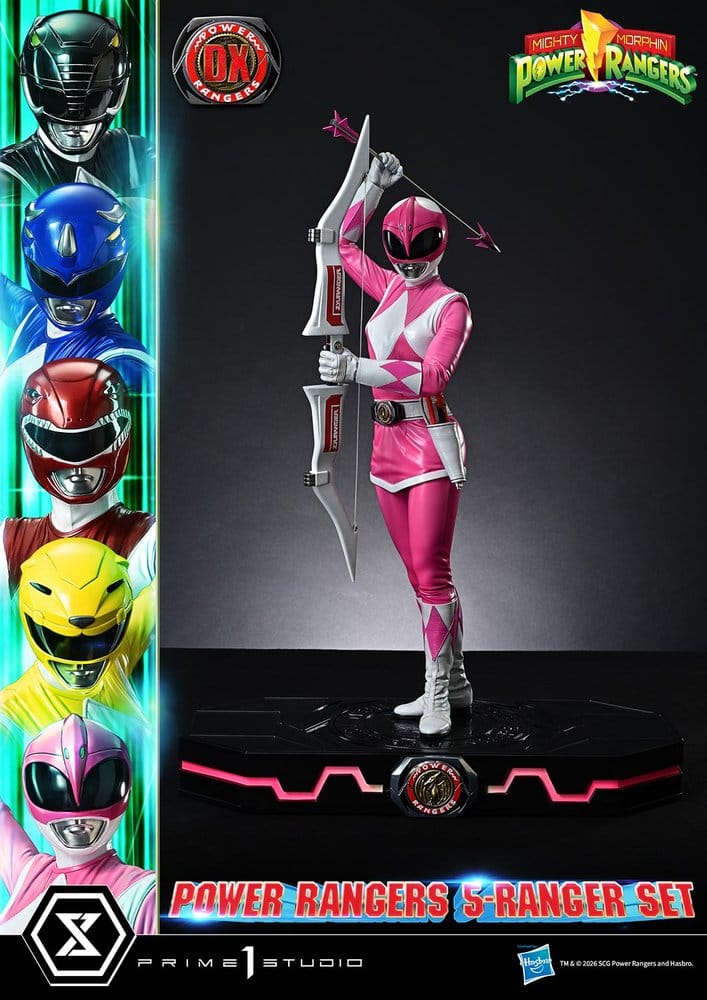 Mighty Morphin Power Rangers Premium Masterline Set de 5 Estatuas 1/4 Deluxe Bonus Version 62 cm