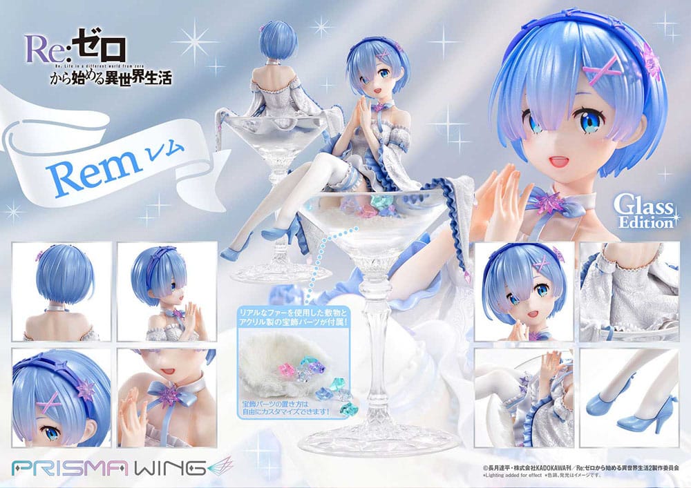 Re:Zero - Starting Life in Another World Estátua PVC 1/7 Prisma Wing Rem Glass Edition 23 cm
