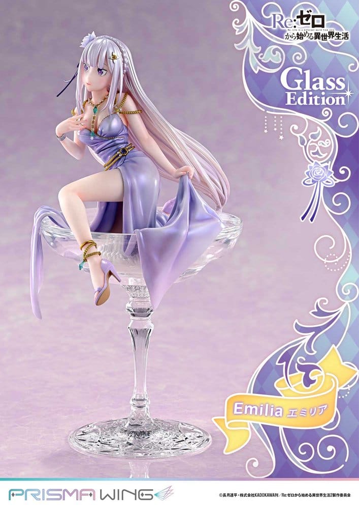 Re:Zero Prisma Wing Estatua 1/7 Emilia Glass Edition 29 cm
