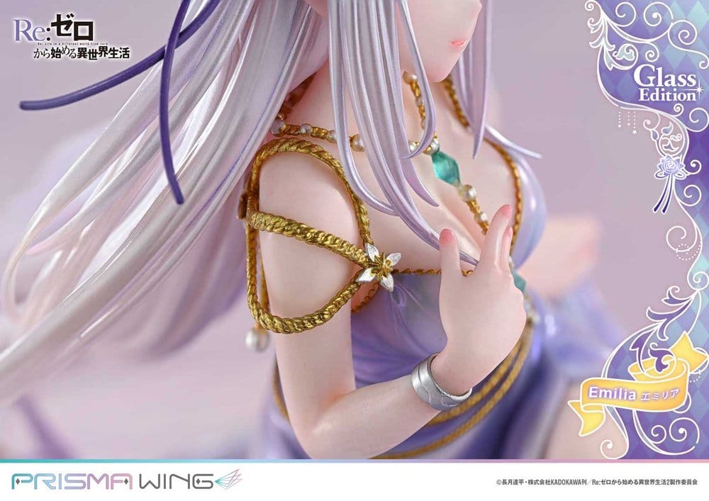 Re:Zero Prisma Wing Estatua 1/7 Emilia Glass Edition 29 cm