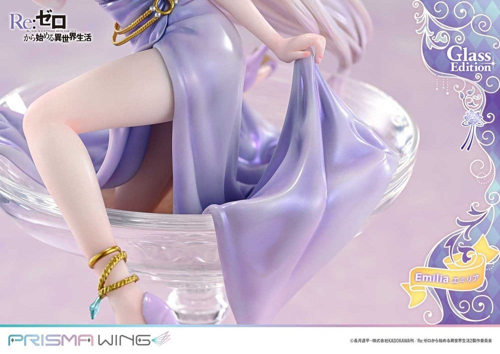 Re:Zero Prisma Wing Estatua 1/7 Emilia Glass Edition 29 cm
