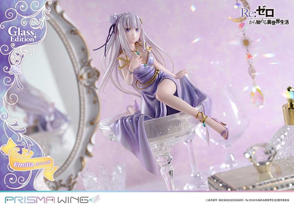 Re:Zero Prisma Wing Estatua 1/7 Emilia Glass Edition 29 cm