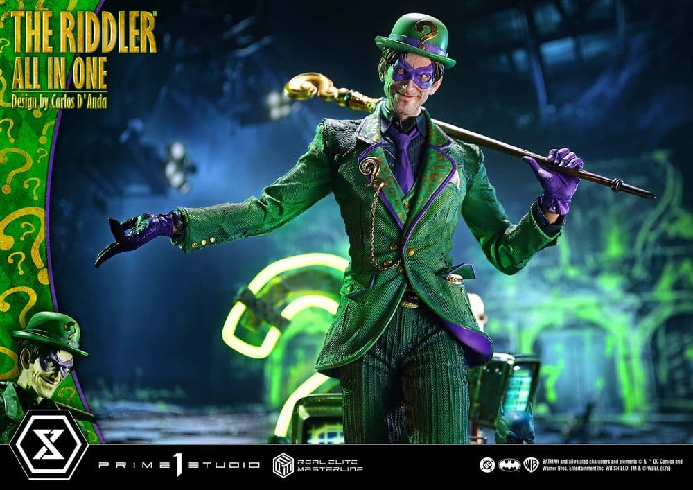 DC Comics Real Elite Masterline Series Estatua 1/3 The Riddler All In One (Design by Carlos D'Anda) 74 cm