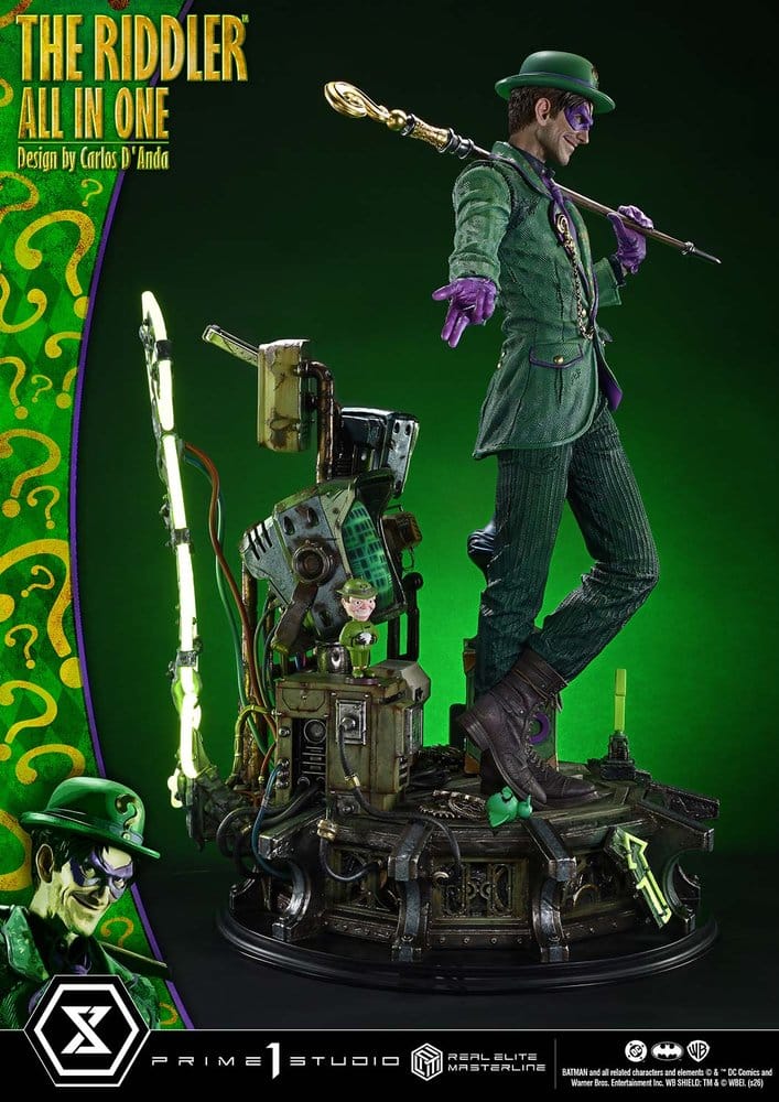 DC Comics Real Elite Masterline Series Estatua 1/3 The Riddler All In One (Design by Carlos D'Anda) 74 cm